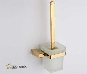 מברשת אסלה לקיר מסדרת STONE זהב