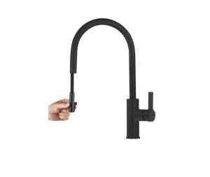 ברז למטבח יוקרתי נשלף דגם אליס בגוון שחור מט