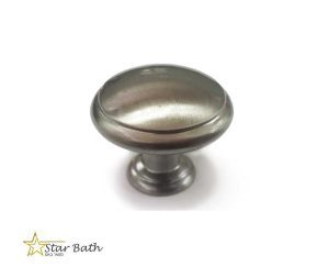ידית כפתור לריהוט עגול ניקל מוברש