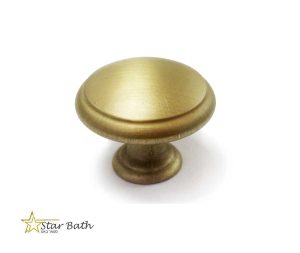 ידית כפתור לריהוט עגול זהב מט