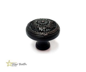 ידית כפתור למגירות עגול קופר מושחר