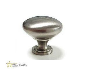 ידית כפתור לארונות עגול ניקל מוברש