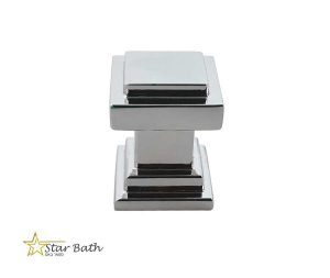 ידיות כפתור לארון מטבח ניקל מבריק