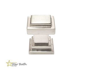 ידיות כפתור לארון מטבח ניקל מוברש