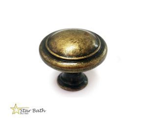 ידית כפתור עגול לארונות פליז עתיק