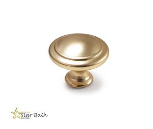 ידית כפתור עגול לארונות זהב מט