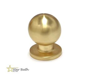 ידית כפתור עגול לארון מטבח זהב מט