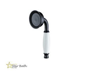 מזלף למקלחת מעוצב רטרו טלפון יוקרתי שחור מט