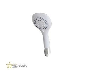 מזלף למקלחת הוריקן 5 מצבי זרימה לבן וניקל מבריק