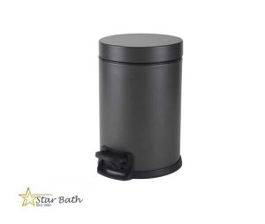 פח אשפה עגול 3 ליטר GRAPHITE גרפיט טריקה שקטה