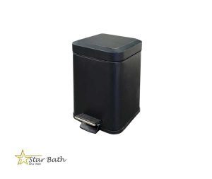 פח אשפה מרובע 3 ליטר שחור מט סגירה שקטה