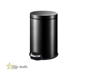 פח אשפה עגול 5 ליטר JAVA שחור טריקה שקטה