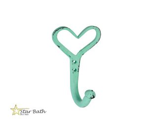 קולב בודד דגם לב גוון ירוק