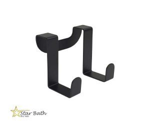 קולב כפול למקלחון ללא קידוח שחור מט