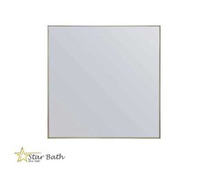 מראה ריבוע מסגרת זהב 80*2*80