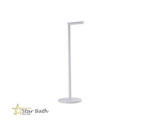 מעמד לנייר טואלט עם רזרבי רצפתי לבן