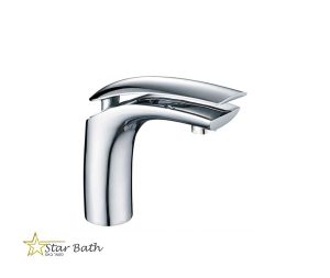 ברז אמבטיה דגם לורן קצר בגוון כרום