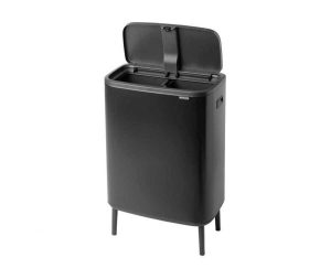 BO טאץ פח הפרדה 30+30 ליטר שחור מט