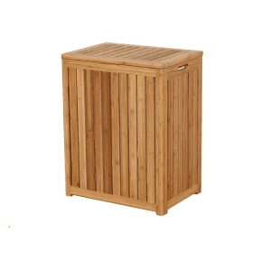 סל כביסה מעץ במבוק מלבני לאמבטיה 63*51