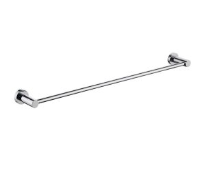 מוט למגבת 45, 60, 80 ס״מ לאמבטיה LEO בגוון ניקל מבריק