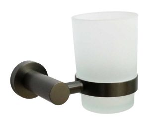 כוס עגולה למברשות שיניים לקיר מסדרת LEO גרפיט