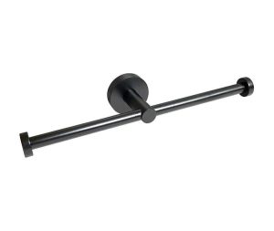 מחזיק נייר טואלט כפול לקיר מסדרת ROSE שחור מט