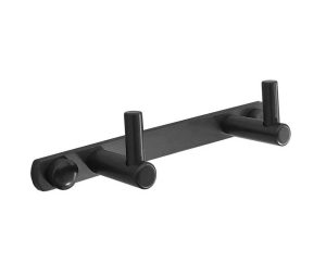 קולב זוגי למגבות דגם RIP שחור מט