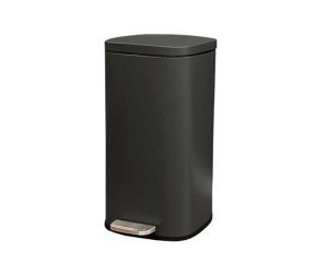 פח אשפה 30 ליטר למטבח בלבני סגירה שקטה שחור מט