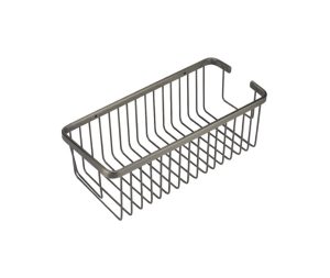 מדף רשת מלבנית למקלחת גוון גרפיט 30 ס״מ