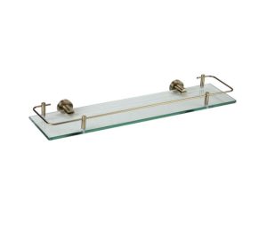מדף זכוכית לאמבטיה 53 ס״מ ברונזה
