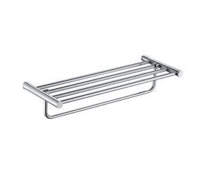 מדף מגבות 60 ס״מ לאמבטיה ROY ניקל מבריק