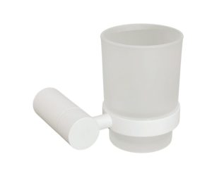 כוס למברשות שיניים לקיר ROY לבן מט