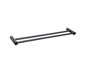 מוט כפול למגבת 60 | 80 ס״מ ROY שחור מט