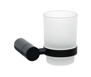 כוס למברשות שיניים לקיר ROY שחור מט