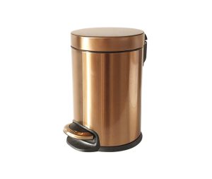 פח אשפה לאמבטיה 3 ליטר עגול רוז גולד