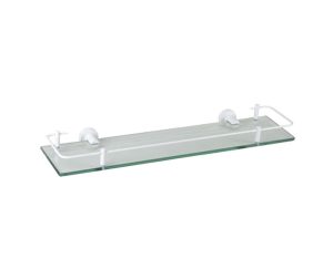 מדף זכוכית 53 ס״מ לאמבטיה לבן