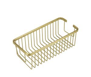 מדף רשת לאמבטיה 30 ס״מ זהב מט