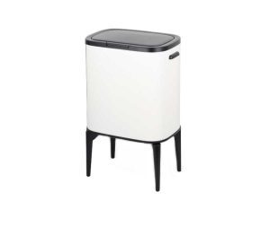 פח אשפה על רגליים מעוצבות 33 ליטר למטבח טאץ' לבן