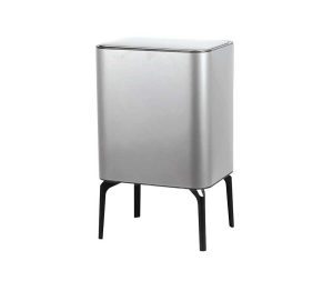 פח אשפה על רגליים מעוצבות 33 ליטר טאץ' מוברש