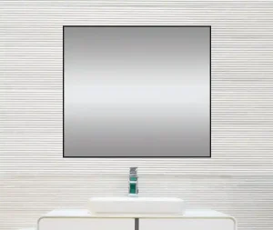 מראה מרובעת מסגרת דקה שחורה (מידות לבחירה)