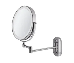 מראת פי 7 טאצ' תלויה+ תאורה בגוון ניקל