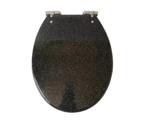 מושב אסלה  טריקה שקטה בגוון נצנצים שחור