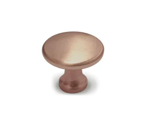 ידית כפתור מודרנית לארונות בגוון רוז גולד