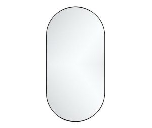 מראה קפסולה מסגרת אובלית בגוון שחור