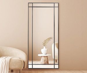 מראה גוף מלבנית עם מסגרת פנימית