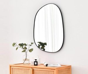 מראה טרפז מעוגל שחור