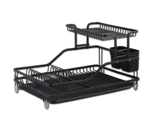 מתקן לייבוש כלים למטבח בגוון שחור מט