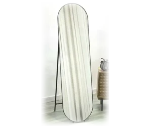 מראת גוף קפסולה עם רגל בגוון שחור