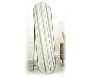 מראת גוף קפסולה עם רגל בגוון זהב