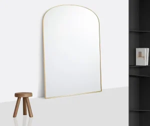 מראה חצי מעוגלת זהב 100*180